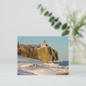 Split Rock Lighthouse State Park am See Postkarte (Stehend Vorderseite)