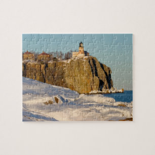 Split Rock Lighthouse State Park am See Puzzle