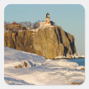 Split Rock Lighthouse State Park am See Quadratischer Aufkleber