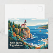 Split Rock Lighthouse State Park USA Postkarte (Vorne/Hinten)