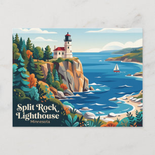 Split Rock Lighthouse State Park USA Postkarte