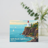 Split Rock Lighthouse State Park USA Postkarte (Stehend Vorderseite)