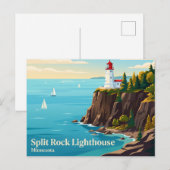 Split Rock Lighthouse State Park USA Postkarte (Vorne/Hinten)