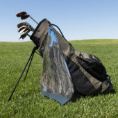 Split Rock Lighthouse vom Strand Golf Handtuch (Gras)