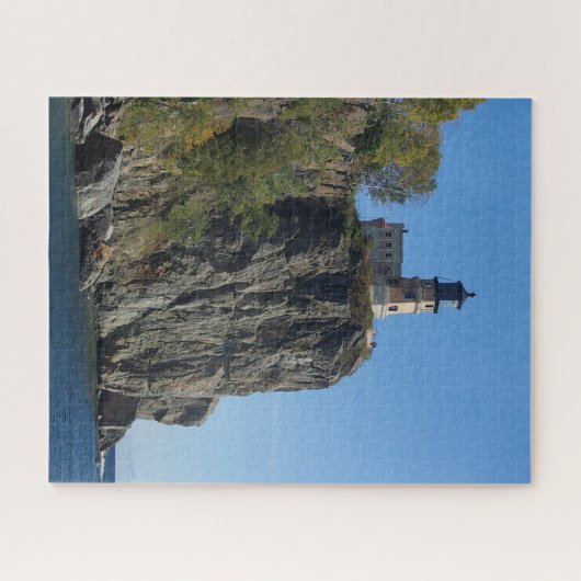 Split Rock Lighthouse vom Strand Puzzle (Horizontal)