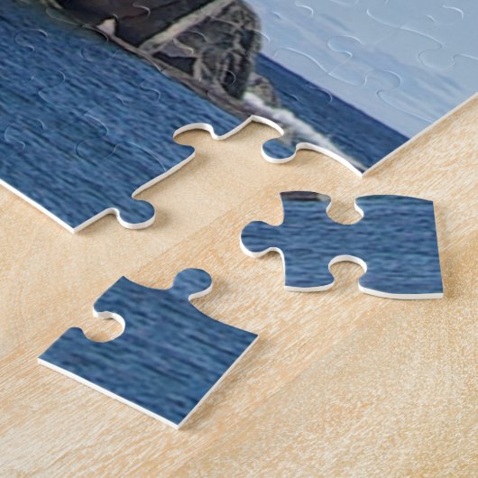 Split Rock Lighthouse vom Strand Puzzle (Seite)