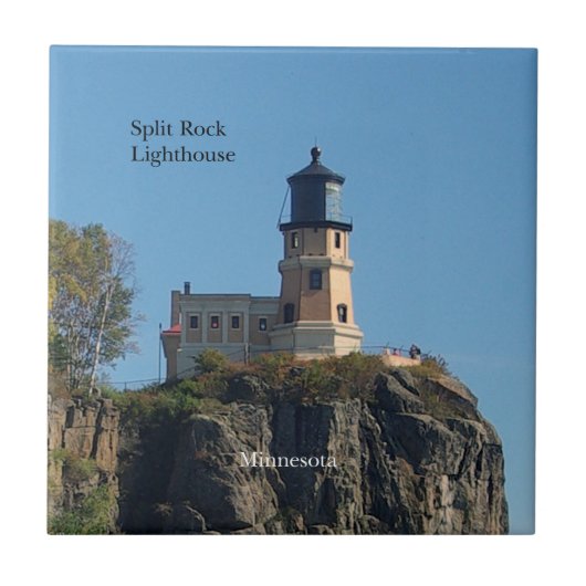 Split Rock Lighthouse von Strandfliese Fliese (Vorderseite)