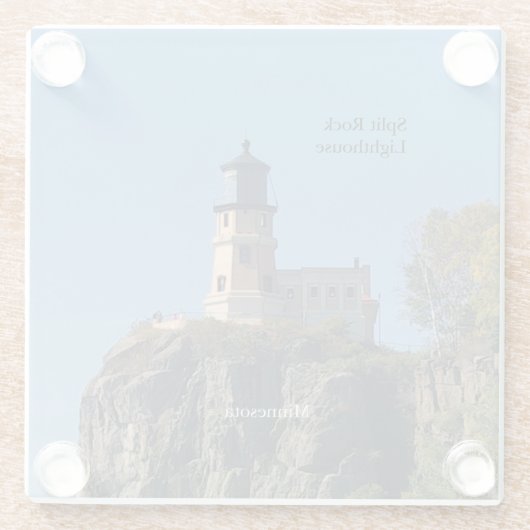 Split Rock Lighthouse von Untersetzer aus Strandgl (Rückseite)
