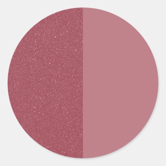 Split Rose Gold Custom Round Aufkleber (Vorderseite)