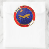 Split Schwanzes Diving Club Runder Aufkleber (Tasche)