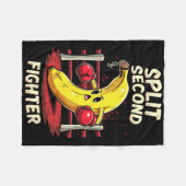 Split Second Fighter Muay Thai Mixed Martial Arts Fleecedecke (Vorderseite (Horizontal))