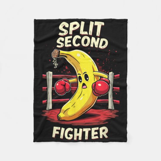 Split Second Fighter Muay Thai Mixed Martial Arts Fleecedecke (Vorderseite)