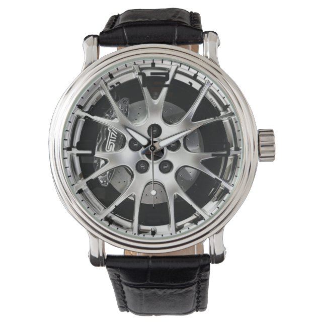 Split Spoke Wheels und Black Brake Men's Watch Armbanduhr (Vorderseite)