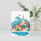 Split Stadt Kroatien Postkarte (Stehend Vorderseite)