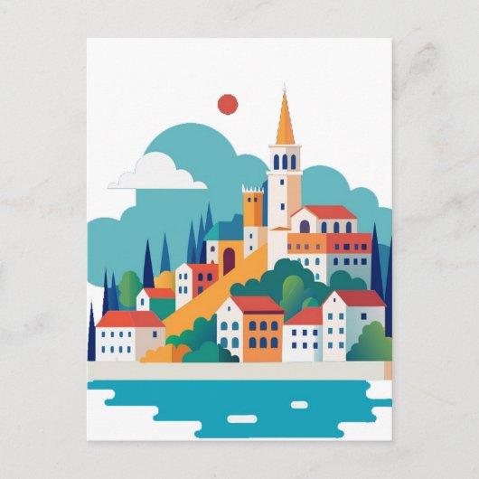 Split Stadt Kroatien Postkarte (Vorderseite)