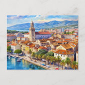 Split Stadt Kroatien Postkarte (Vorderseite)