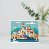 Split Stadt Kroatien Postkarte (Stehend Vorderseite)