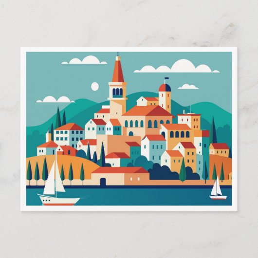 Split Stadt Kroatien Postkarte (Vorderseite)