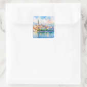 Split Stadt Kroatien Quadratischer Aufkleber (Tasche)