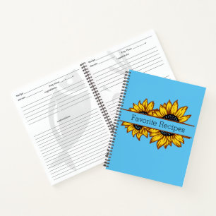 Split Sunflower Lieblingsrezepte Notizblock