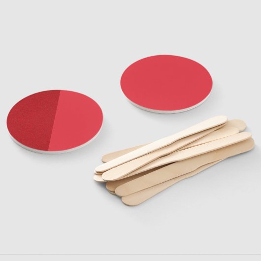 Split Textur Tomato Red Custom Hand Fan. Fächer (Non-assembled)