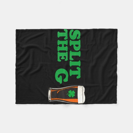 Split the g funny irish beer quote  fleecedecke (Vorderseite (Horizontal))