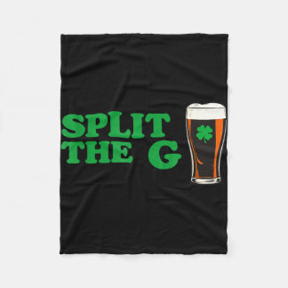 Split the g funny irish beer quote fleecedecke