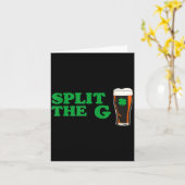 Split the g funny irish beer quote  karte (Gelbe Blume)