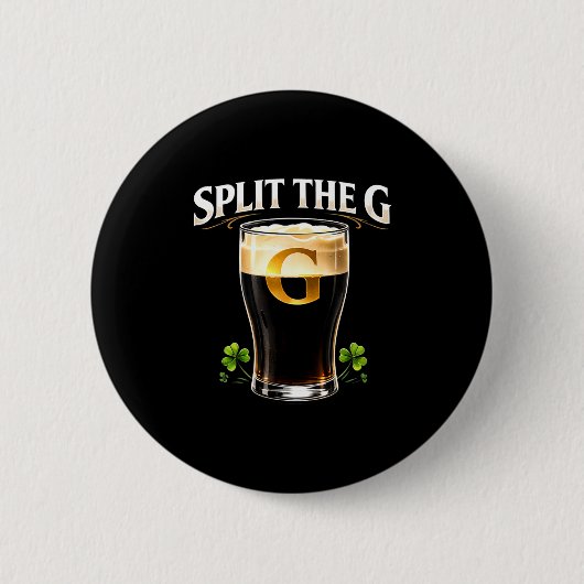 Split the g irish beer st patricks day pub  button (Vorderseite)