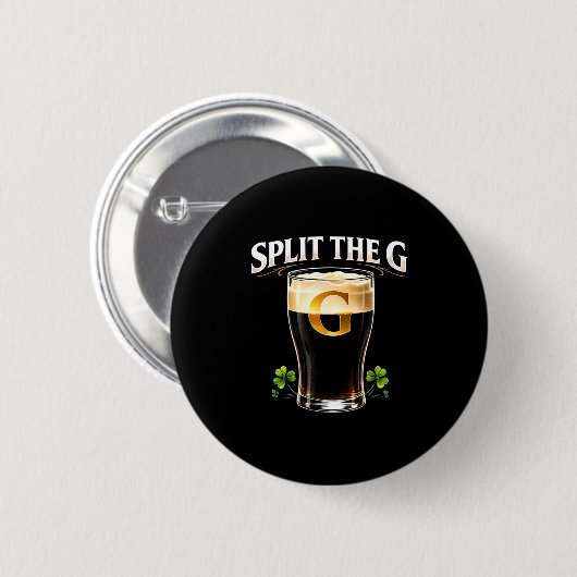 Split the g irish beer st patricks day pub  button (Vorne & Hinten)