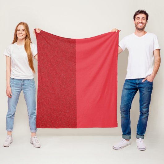 Split Tomato Red Designer Fleece Blanket - Custom (Beispiel)