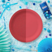 Split Tomato Red Modern Party Plate - individuell Pappteller (Party)