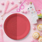Split Tomato Red Modern Party Plate - individuell Pappteller (Party)
