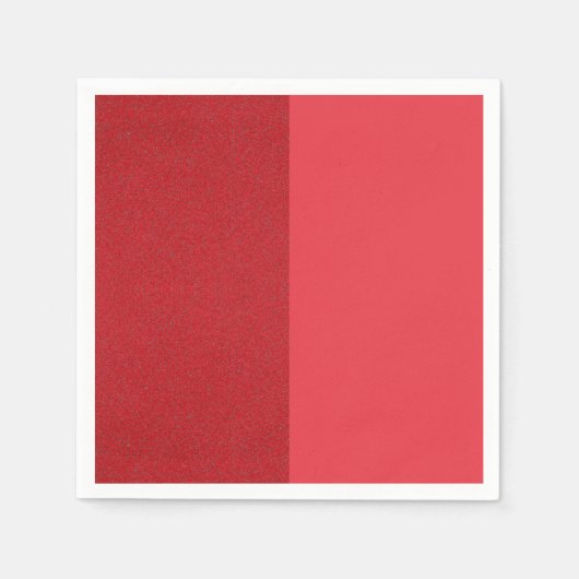 Split Tomato Red Paper Napkin - Bold Duo Design Serviette (Vorderseite)