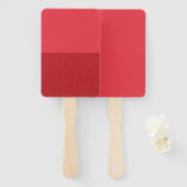 Split Tomato Red Rectangle Hand Fan (Custom) Fächer (Vorne und Hinten)