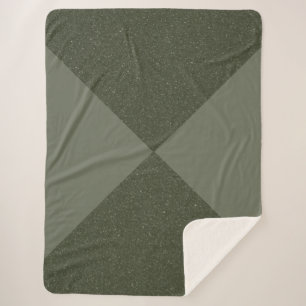 Split Tone Moss Green Sherpa Blanket Sherpadecke