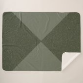 Split Tone Moss Green Sherpa Blanket Sherpadecke (Vorderseite (Horizontal))