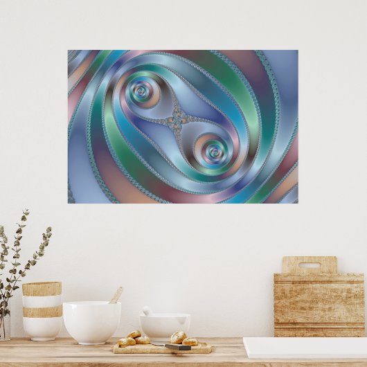 Split Tunnel - Fraktal Poster (Küche)