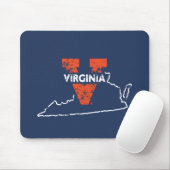 Split V Virginia Staat Liebe Mousepad (Mit Mouse)