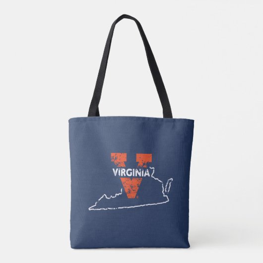 Split V Virginia Staat Liebe Tasche (Rückseite)