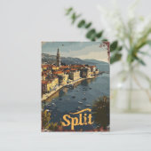 Split Vintage Postkarte (Stehend Vorderseite)