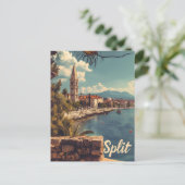 Split Vintage Postkarte (Stehend Vorderseite)