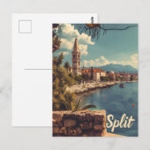 Split Vintage Postkarte (Vorne/Hinten)