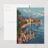 Split Vintage Postkarte (Vorne/Hinten)