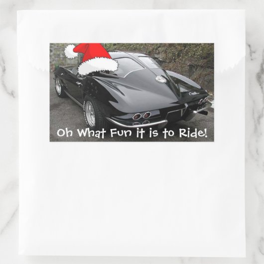 Split Window Rechteckiger Aufkleber (Tasche)