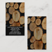 Split Wood Business Logs Splitting Visitenkarte (Vorne/Hinten)
