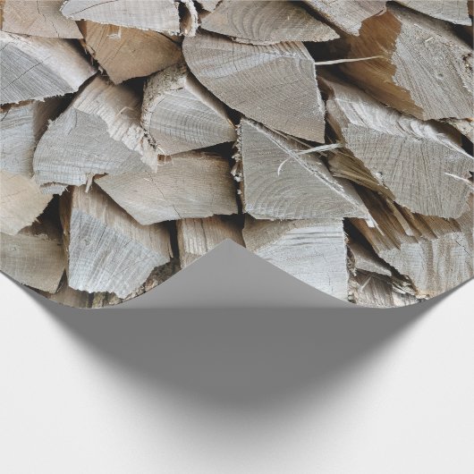Split Wood Pile Geschenkpapier (Ecke)