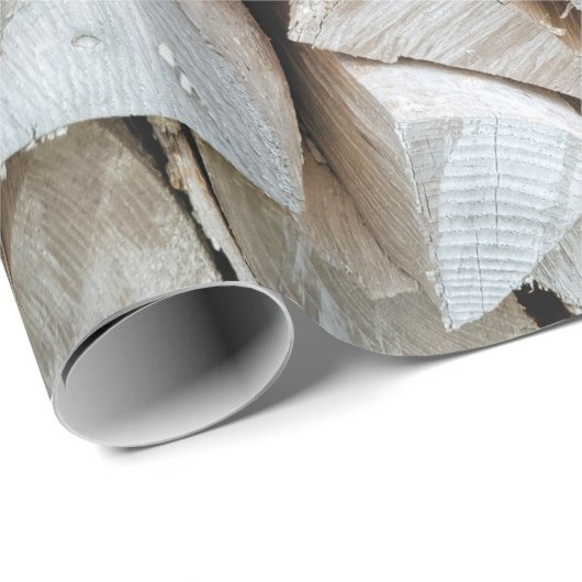 Split Wood Pile Geschenkpapier (Rolleneckpunkt)