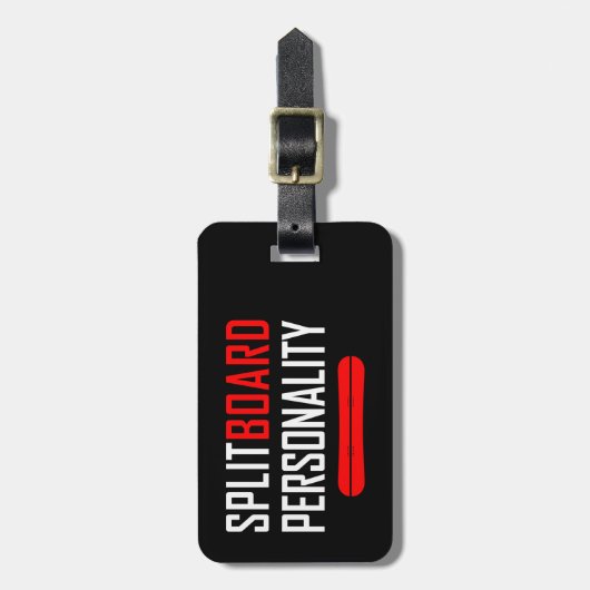 Splitboard-Persönlichkeit Gepäckanhänger (Vorderseite vertikal)