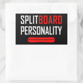 Splitboard-Persönlichkeit Rechteckiger Aufkleber (Tasche)